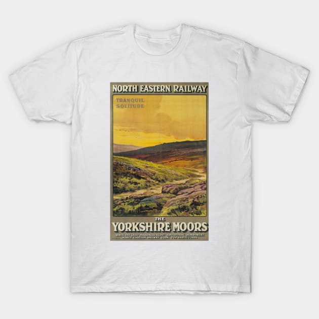 The Yorkshire Moors - NER - Vintage Railway Travel Poster - 1910 T-Shirt by BASlade93